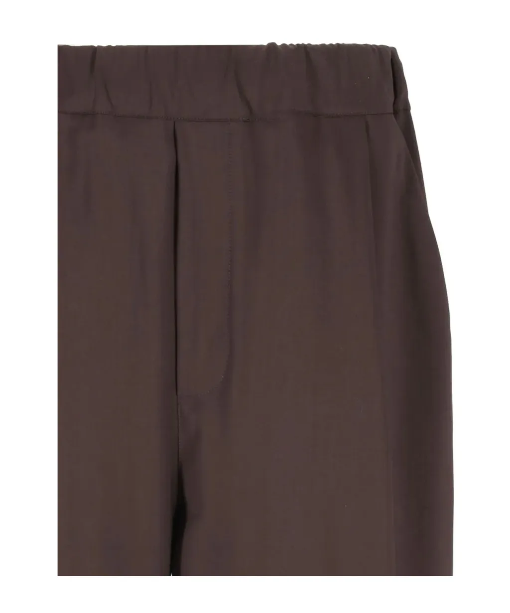 Elastic-Waistband Pocket Trousers