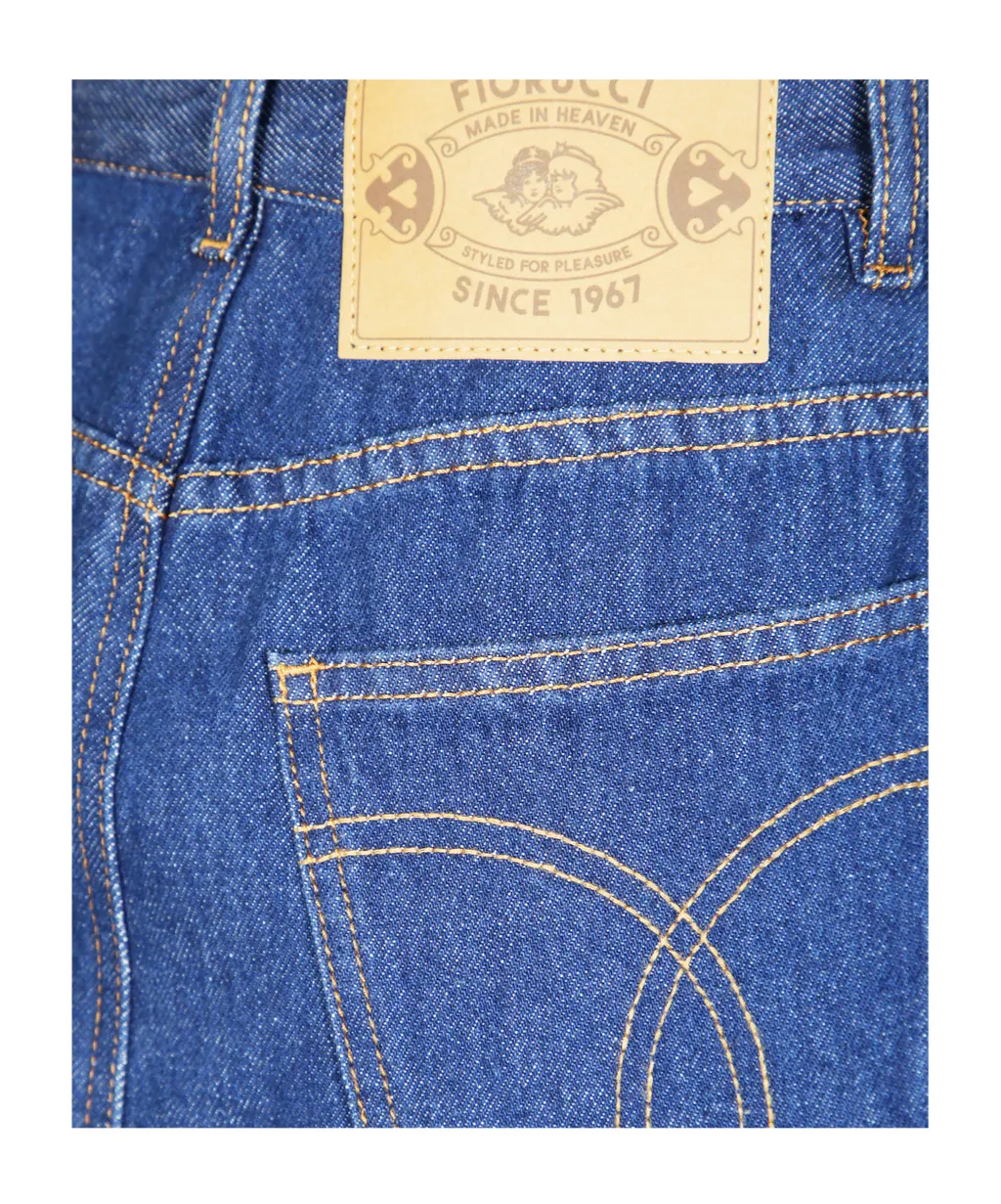 Button-Front Denim Skirt
