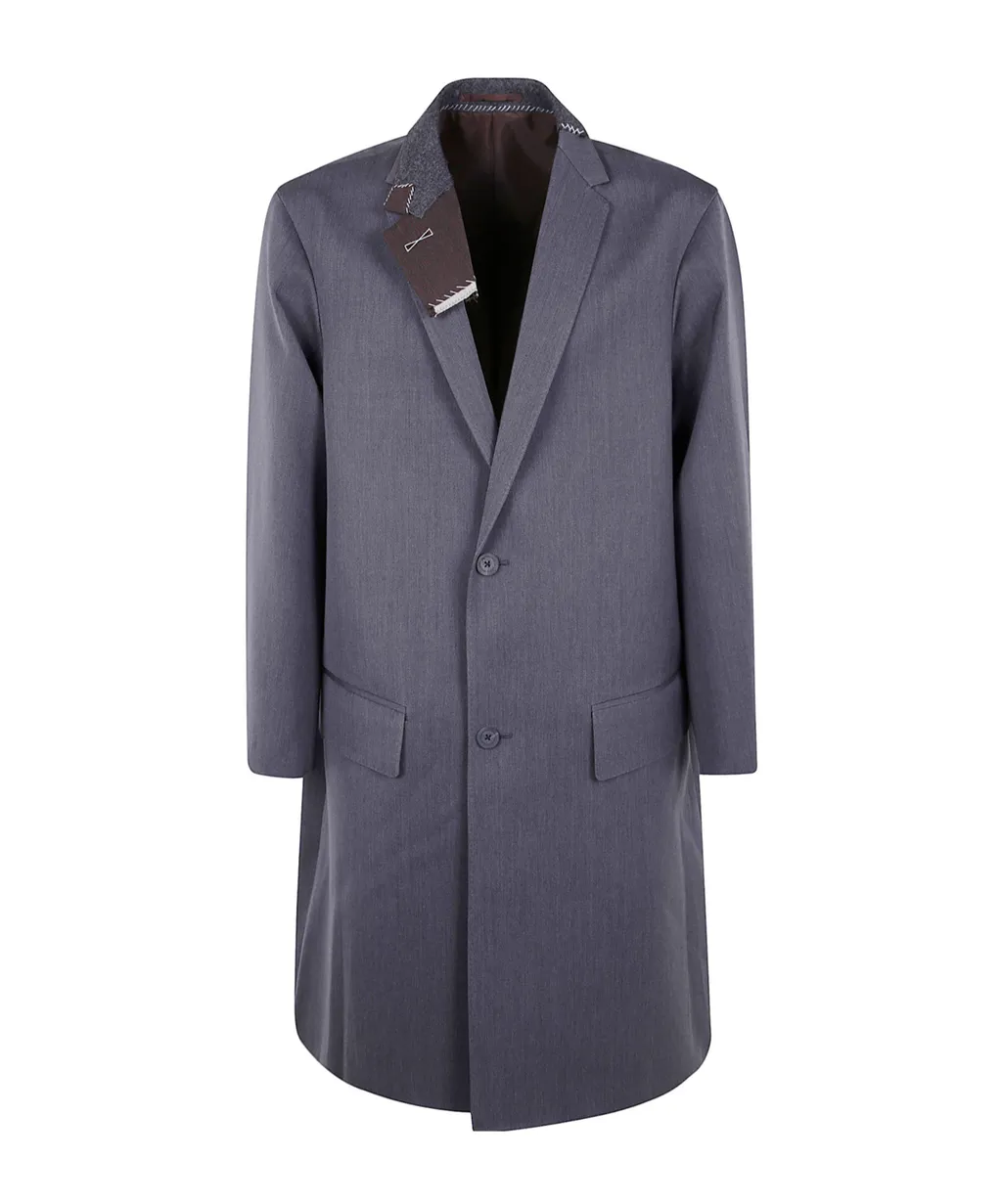Single-Breasted Panel-Detail Coat