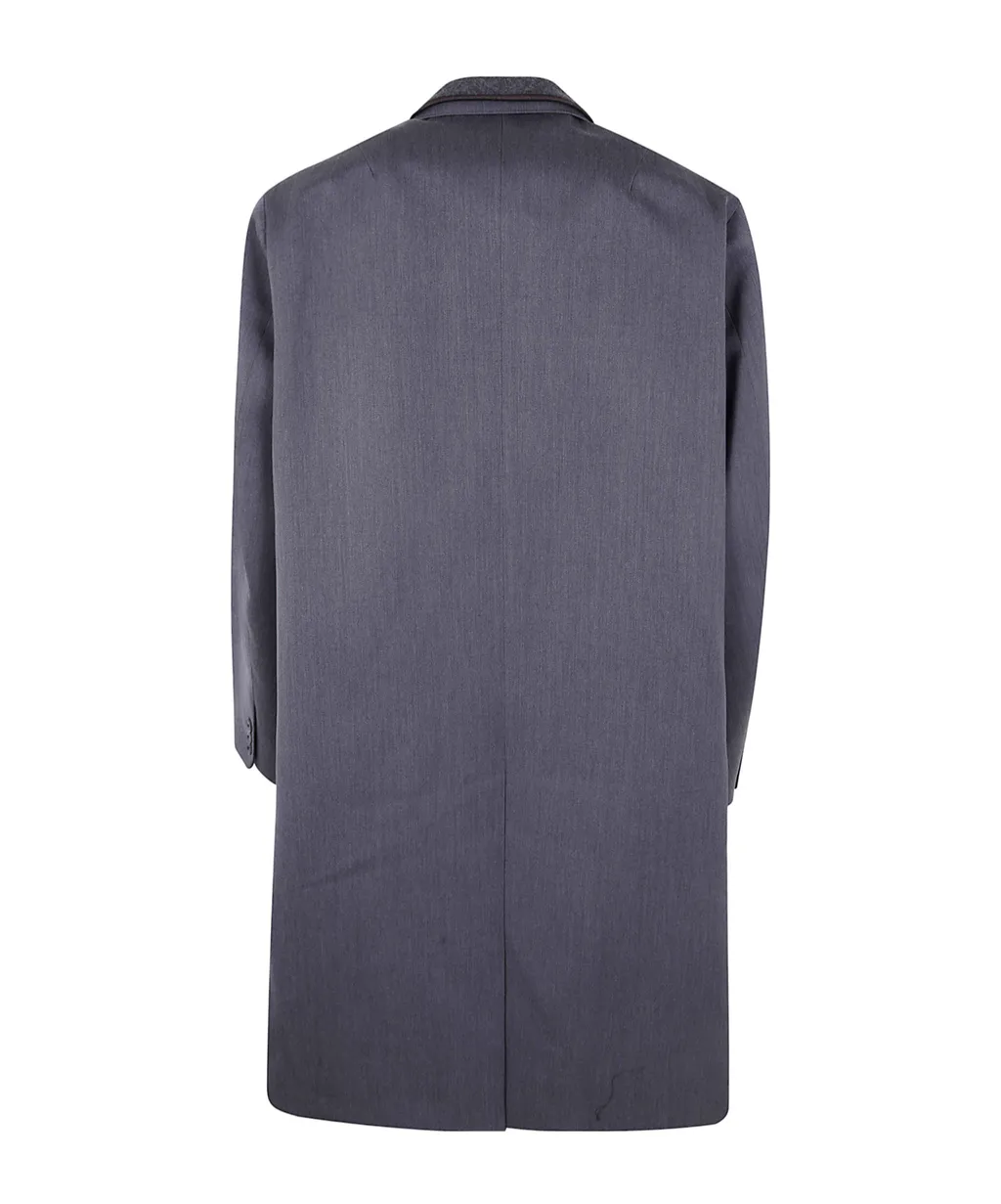 Single-Breasted Panel-Detail Coat