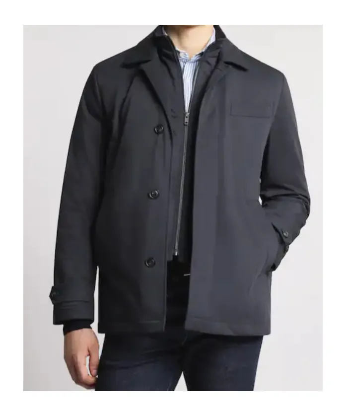 Padded Nylon Twill Coat