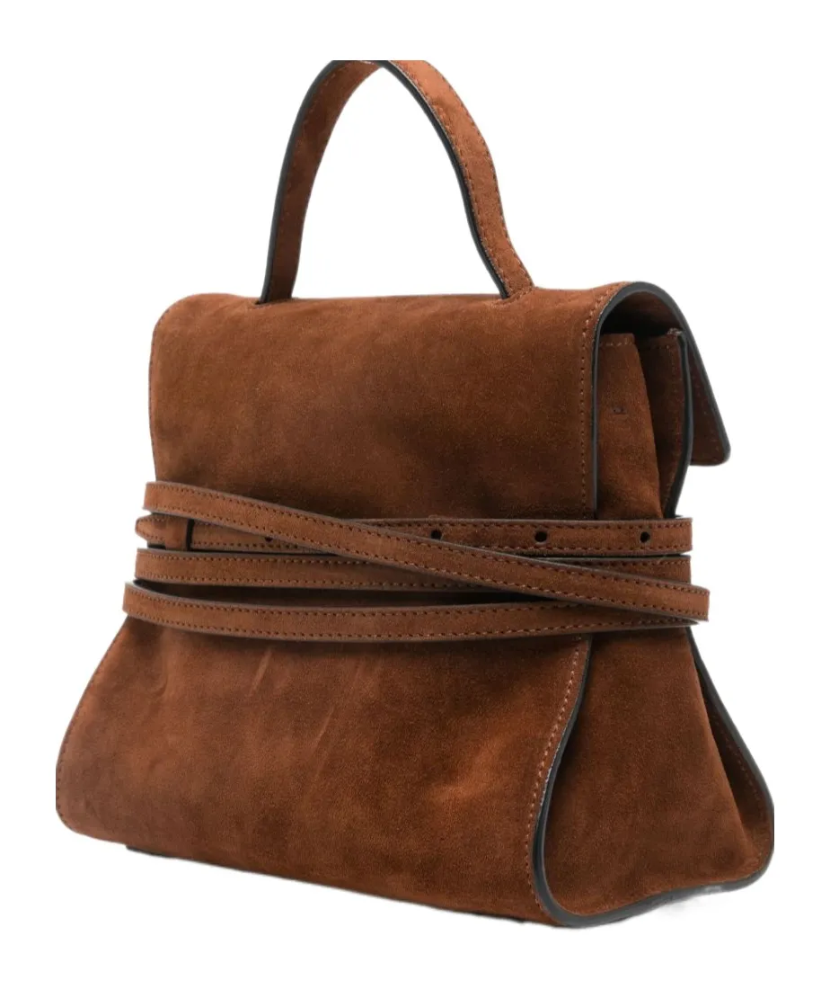 Tie Me Suede Shoulder Bag