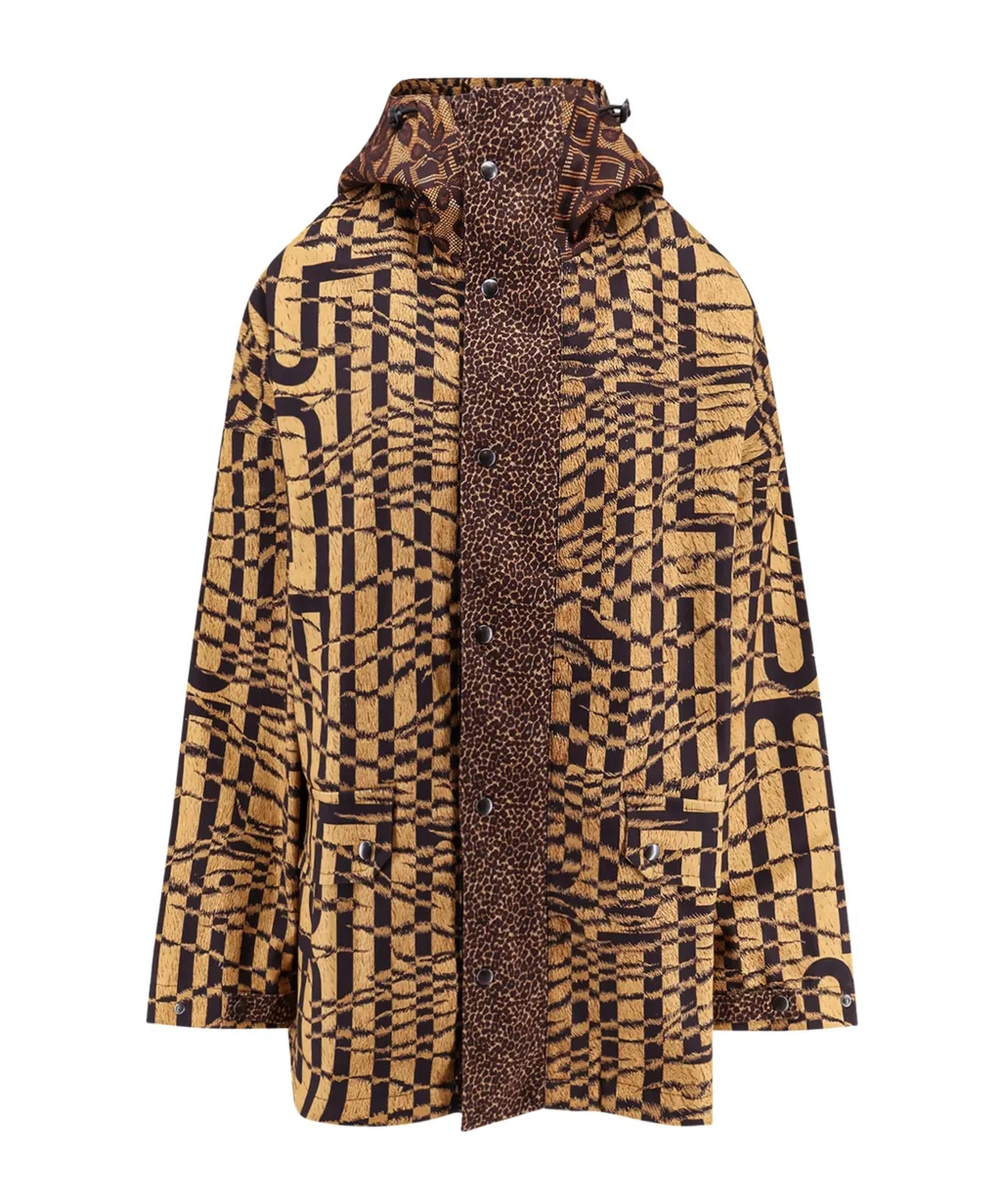 Tweed-Lined Patterned Jacket
