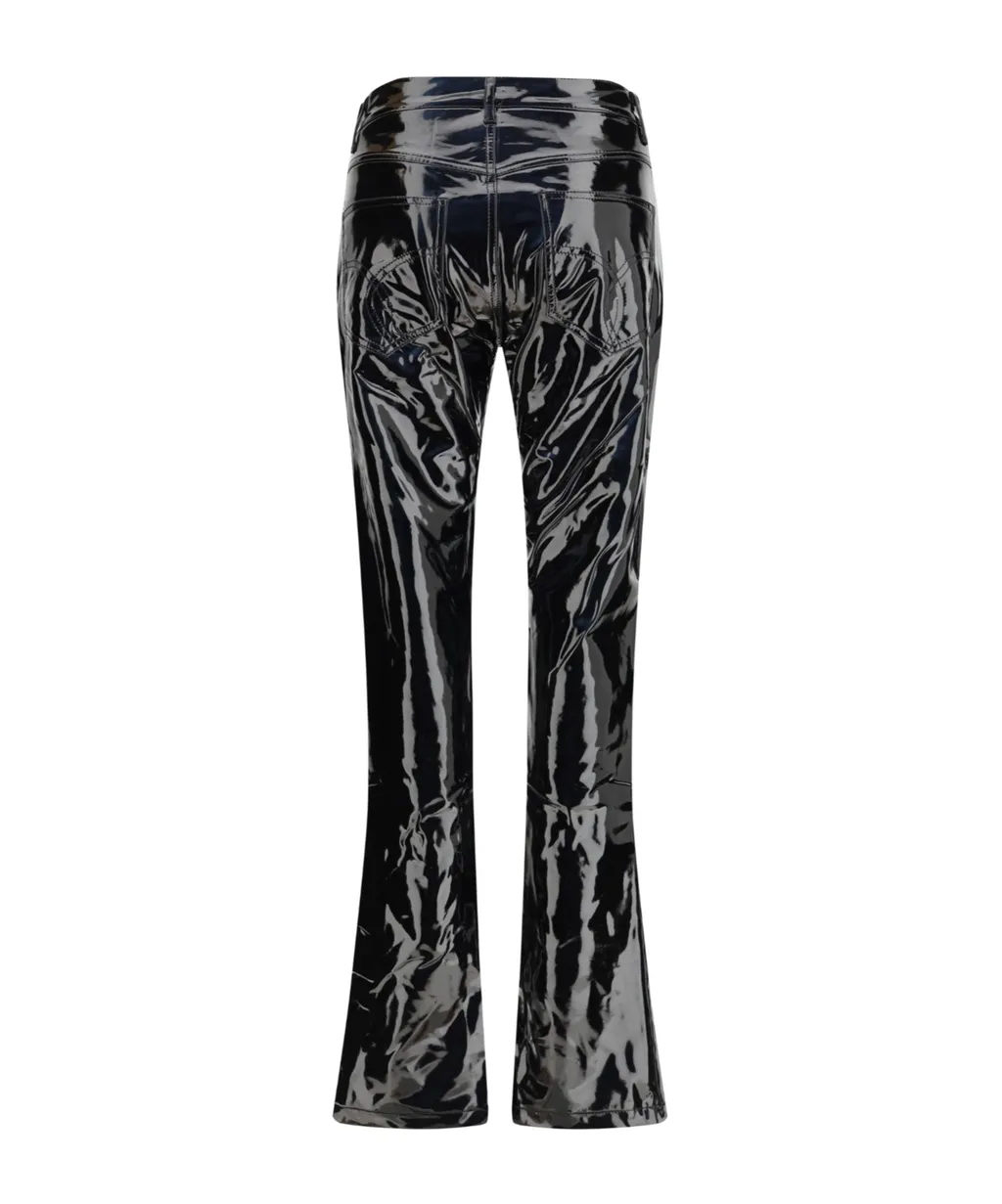 Straight-Leg Vinyl Pants