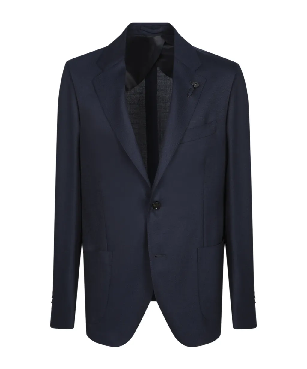 Virgin Wool Single-Breasted Blazer