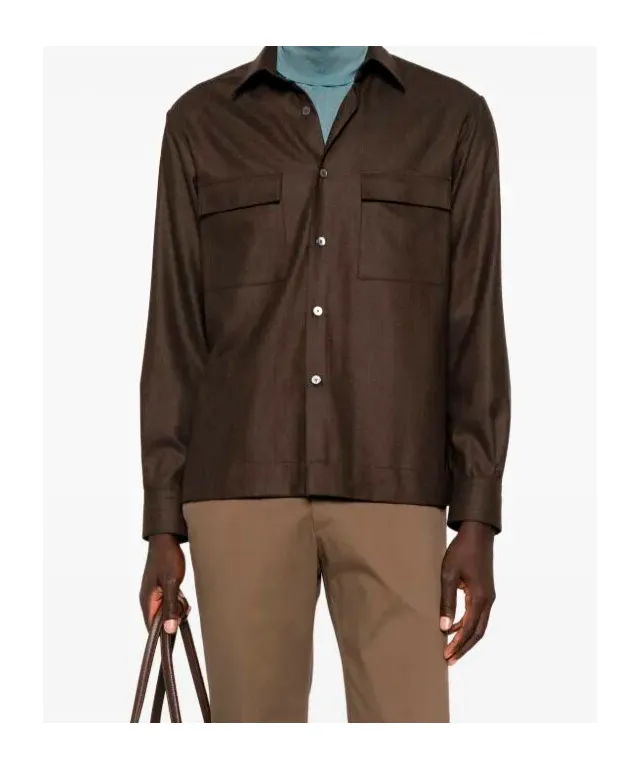 Double-Pocket Wool Shirt