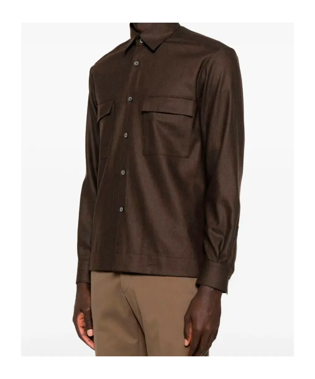 Double-Pocket Wool Shirt