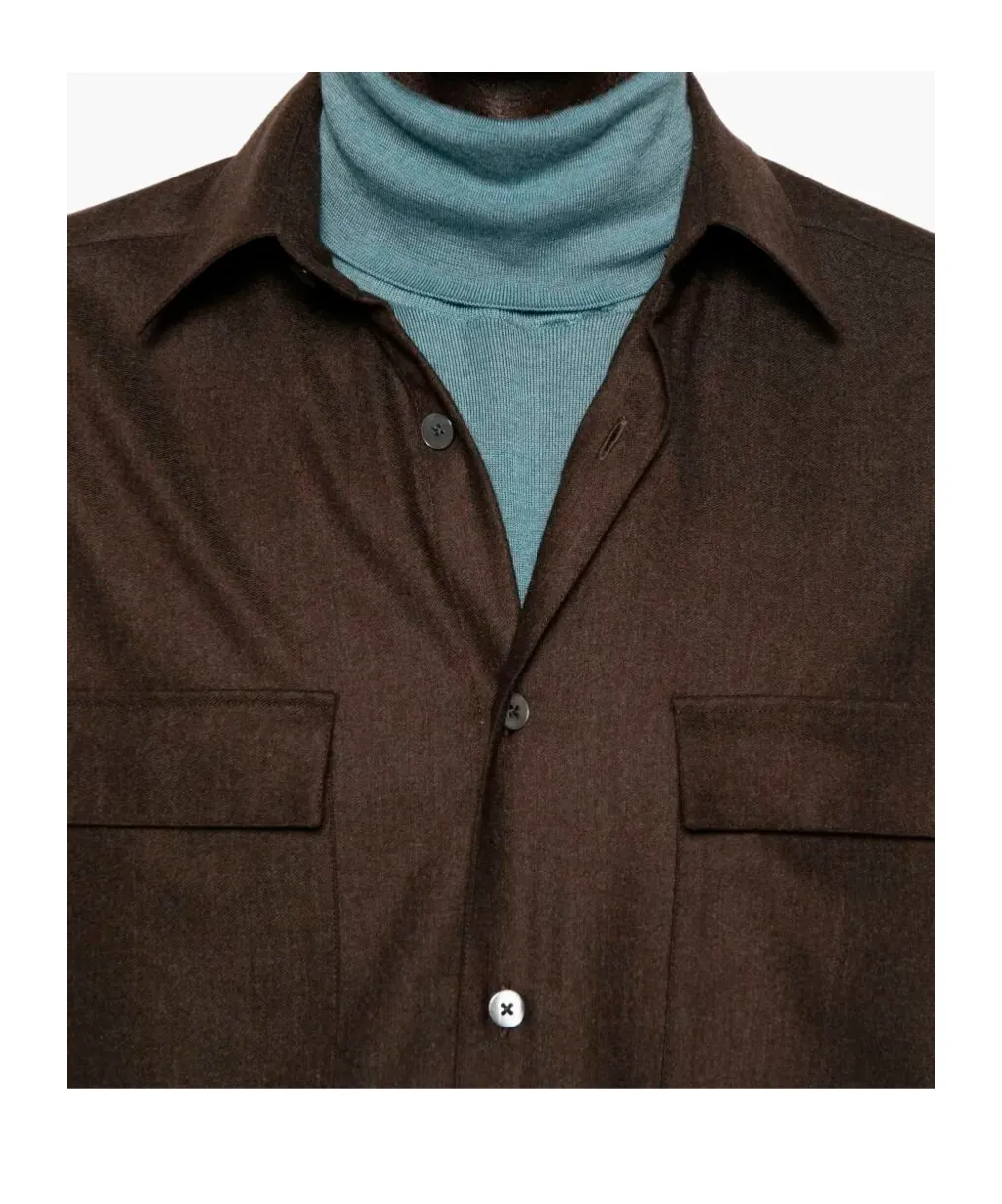 Double-Pocket Wool Shirt