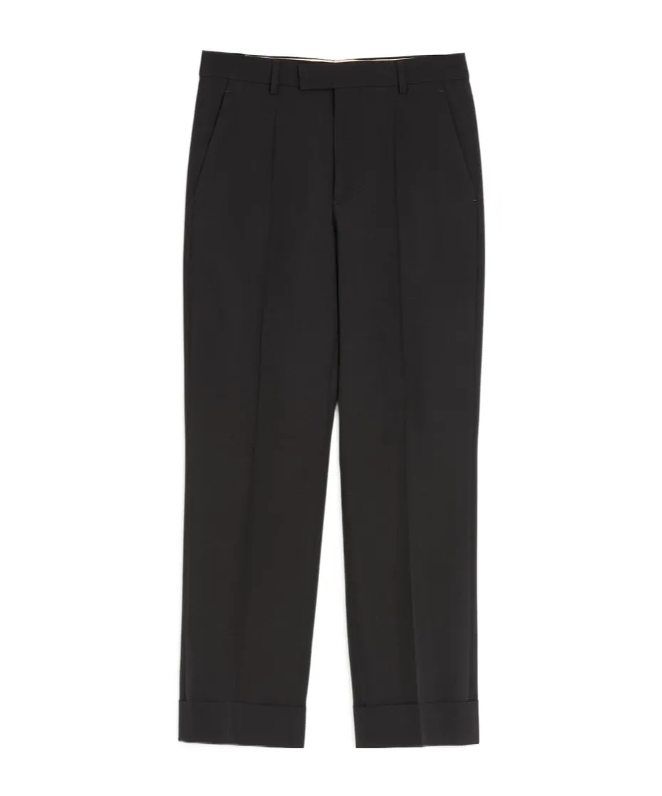 Wool Trousers With Turn-Ups