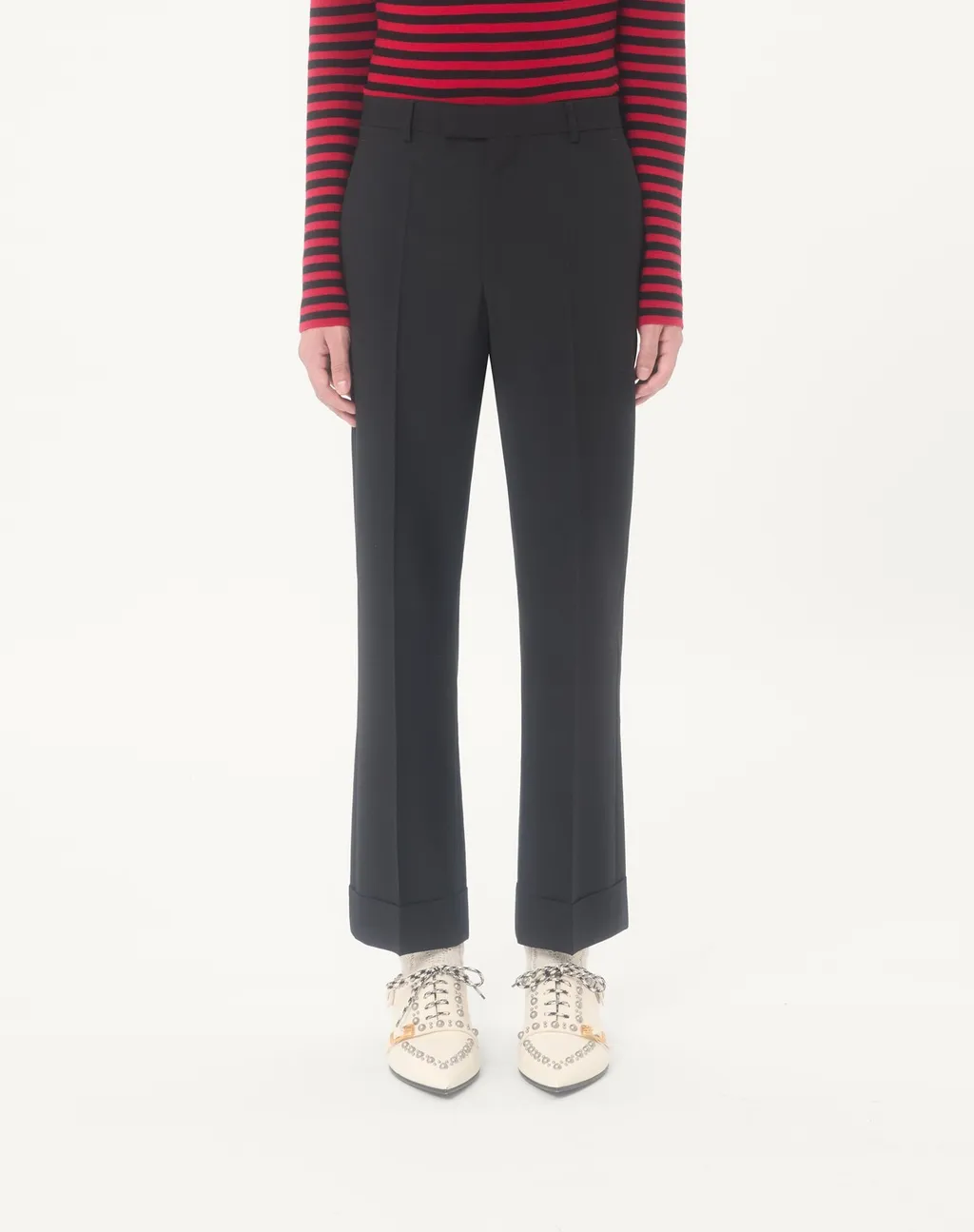 Wool Trousers With Turn-Ups