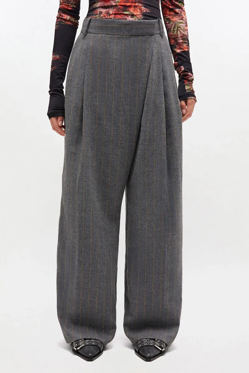 Stripe Cross-Over Trousers