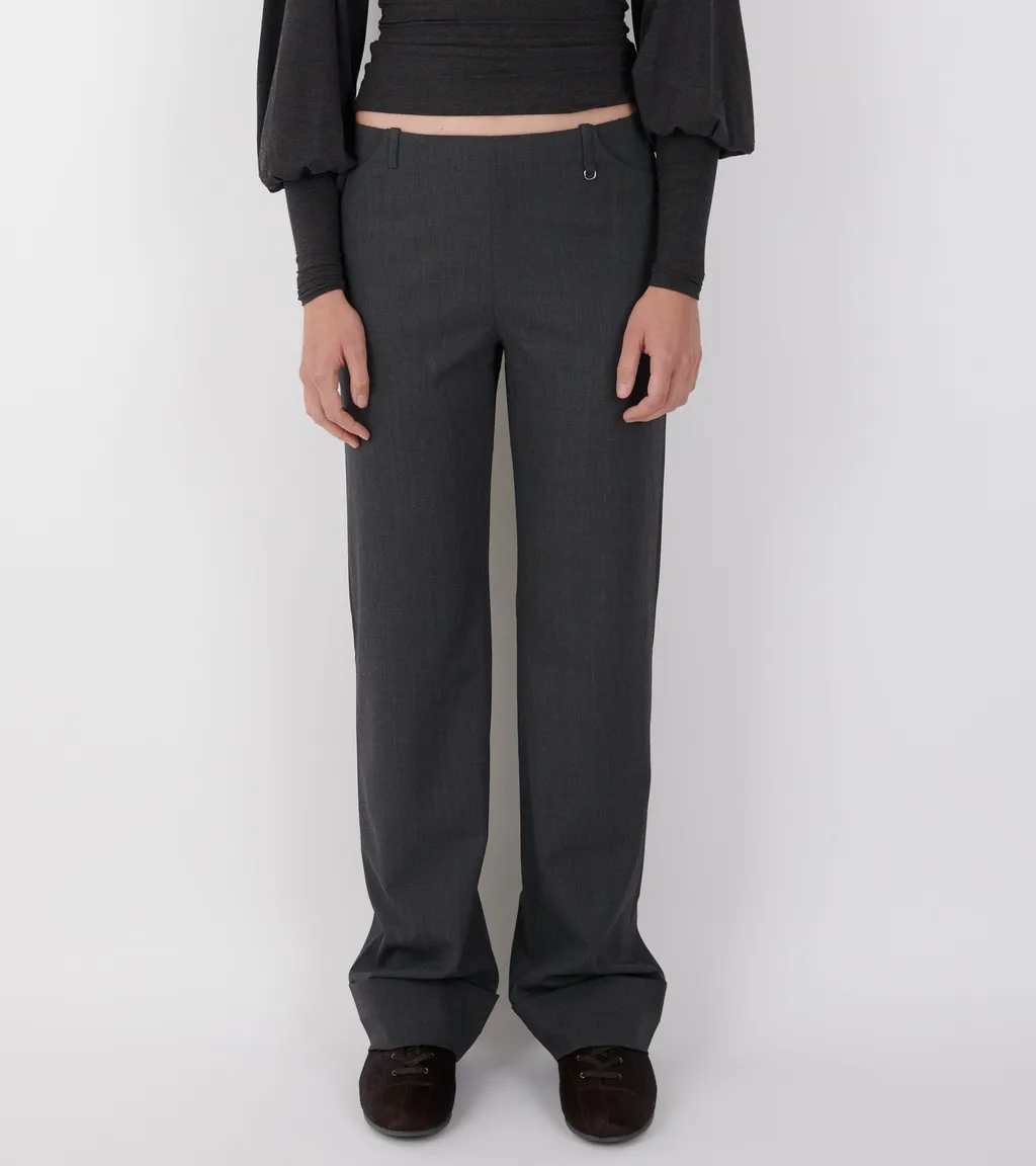 Pleated Zipper Casual Pants