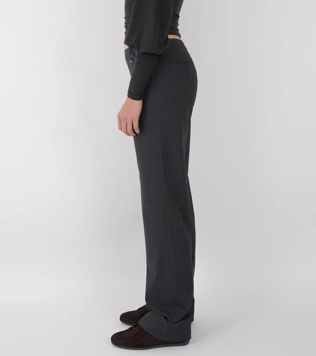 Pleated Zipper Casual Pants
