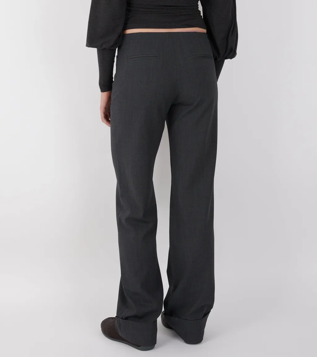 Pleated Zipper Casual Pants