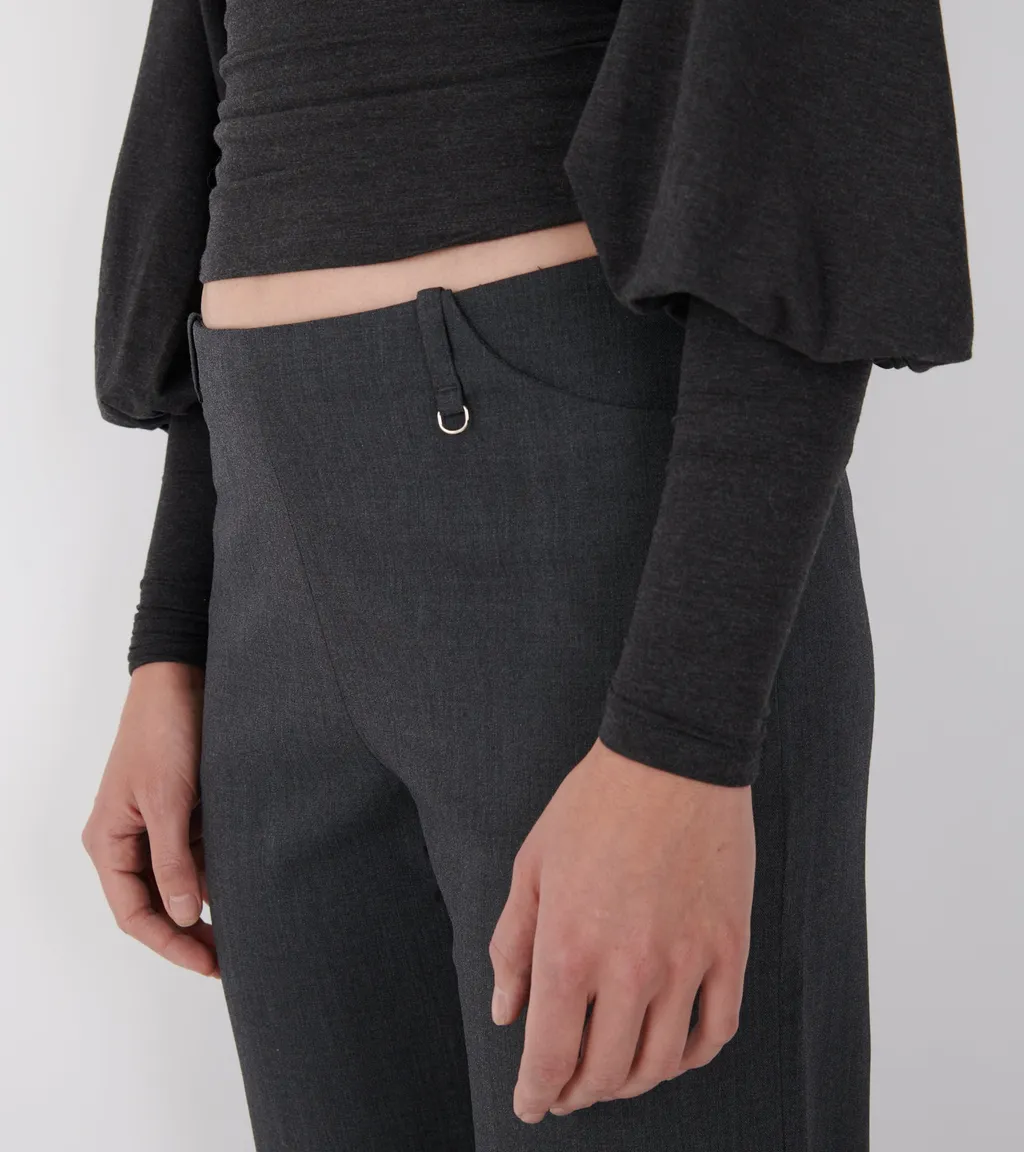 Pleated Zipper Casual Pants