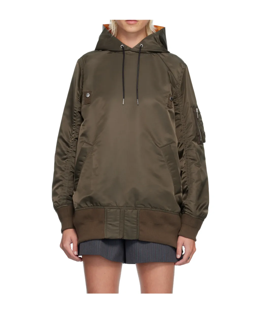 Nylon Twill Hoodie
