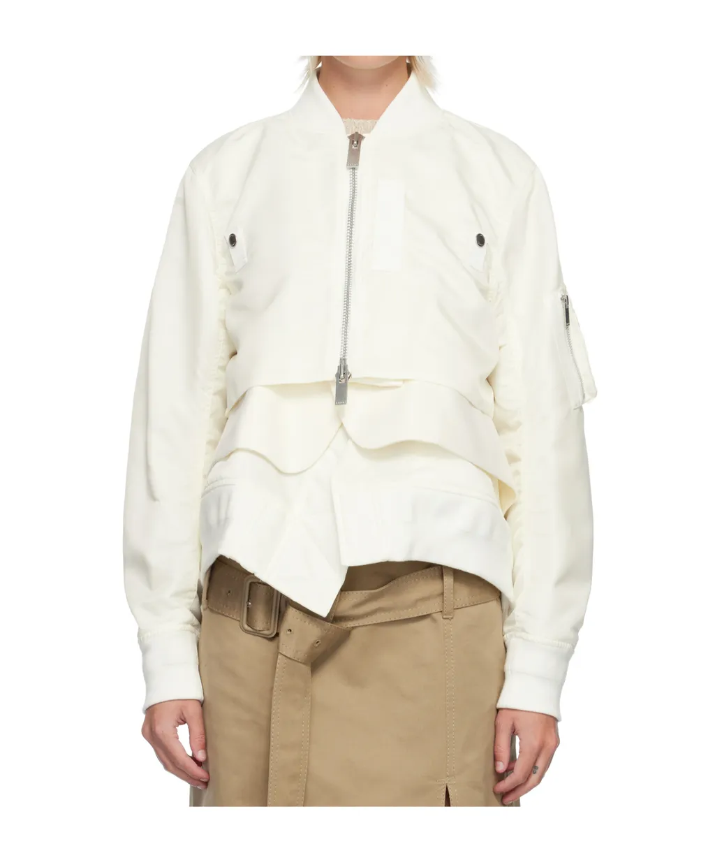Nylon Satin Bomber Jacket