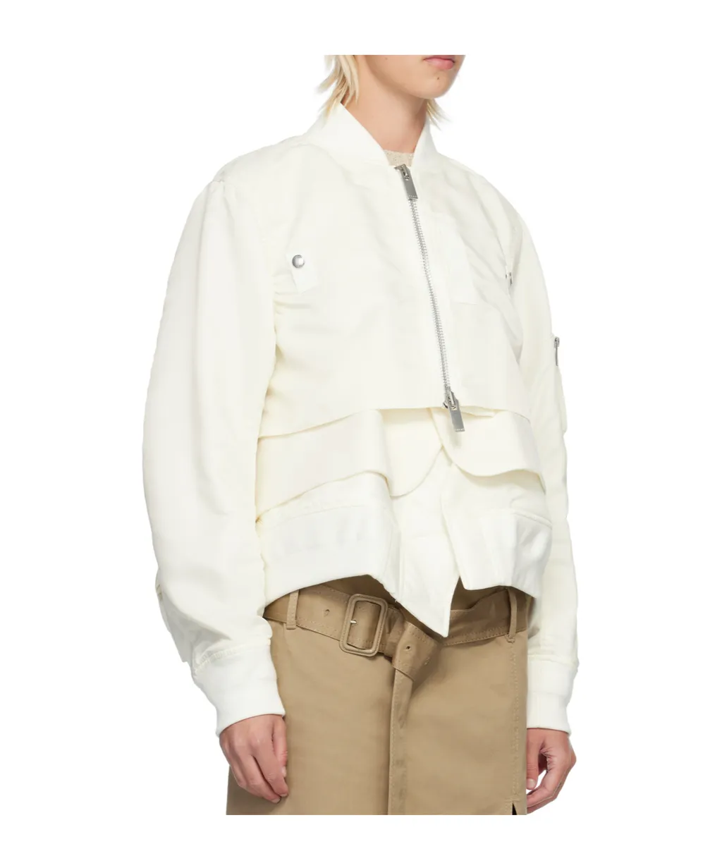 Nylon Satin Bomber Jacket
