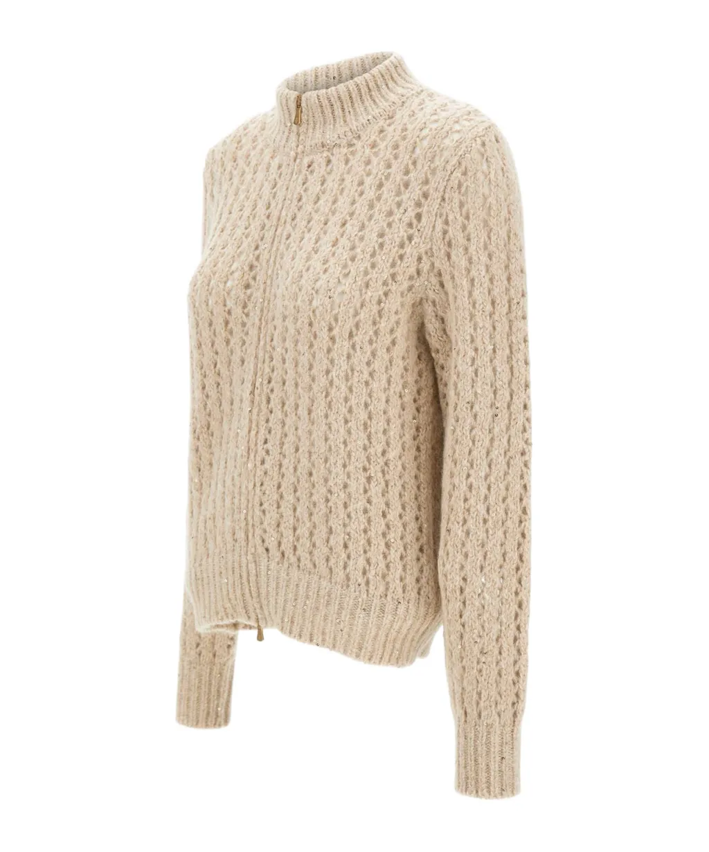 Sequined Zip Knitwear