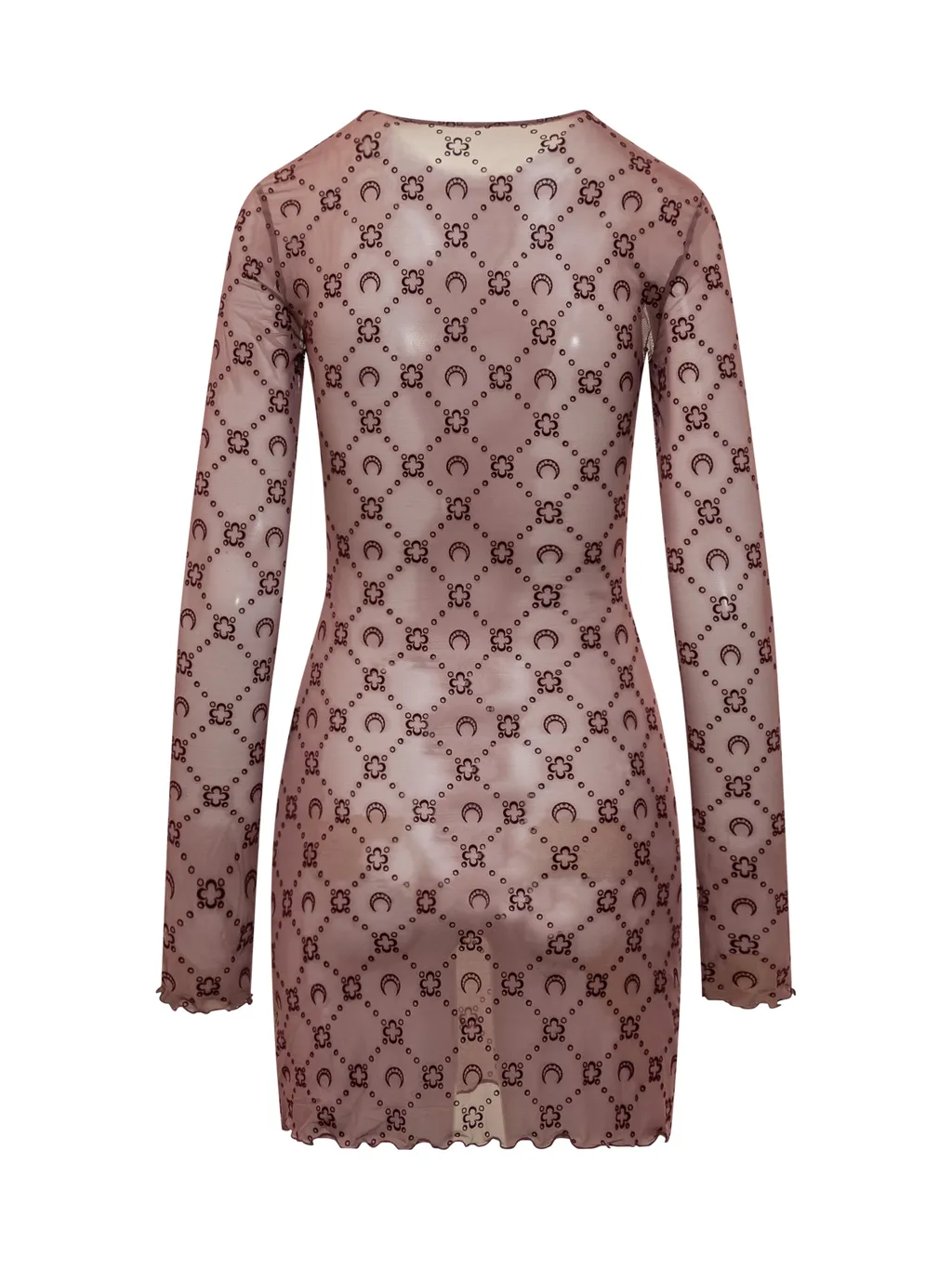 Moon Embellished Long-Sleeved Dress