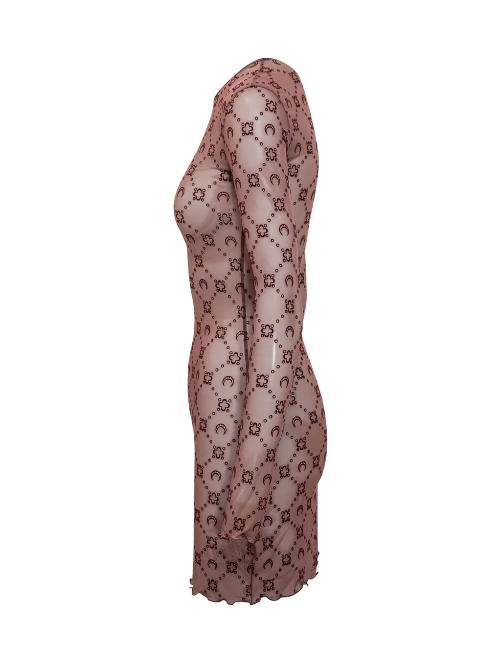 Moon Embellished Long-Sleeved Dress