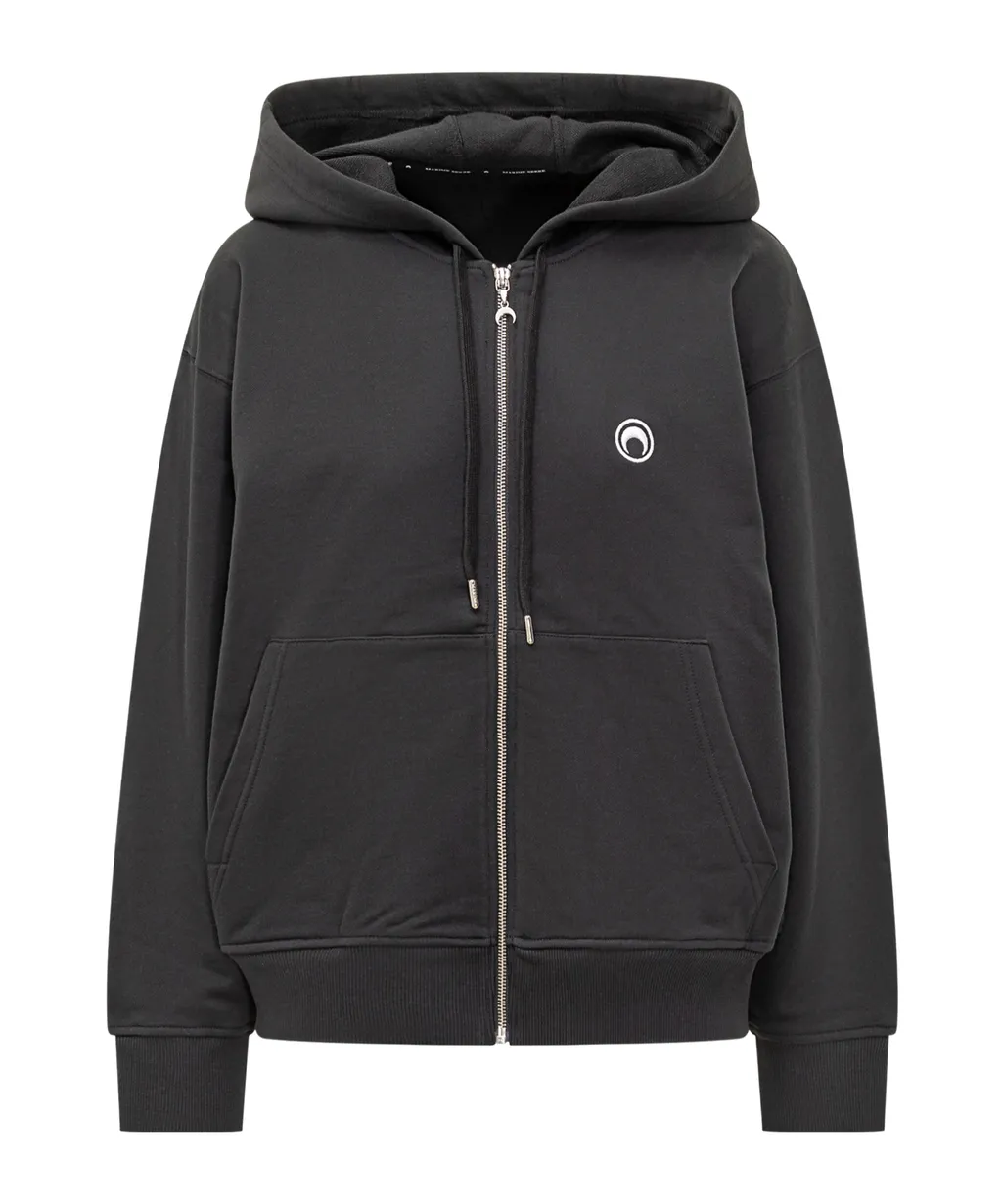 Logo Detail Zip-Up Hoodie
