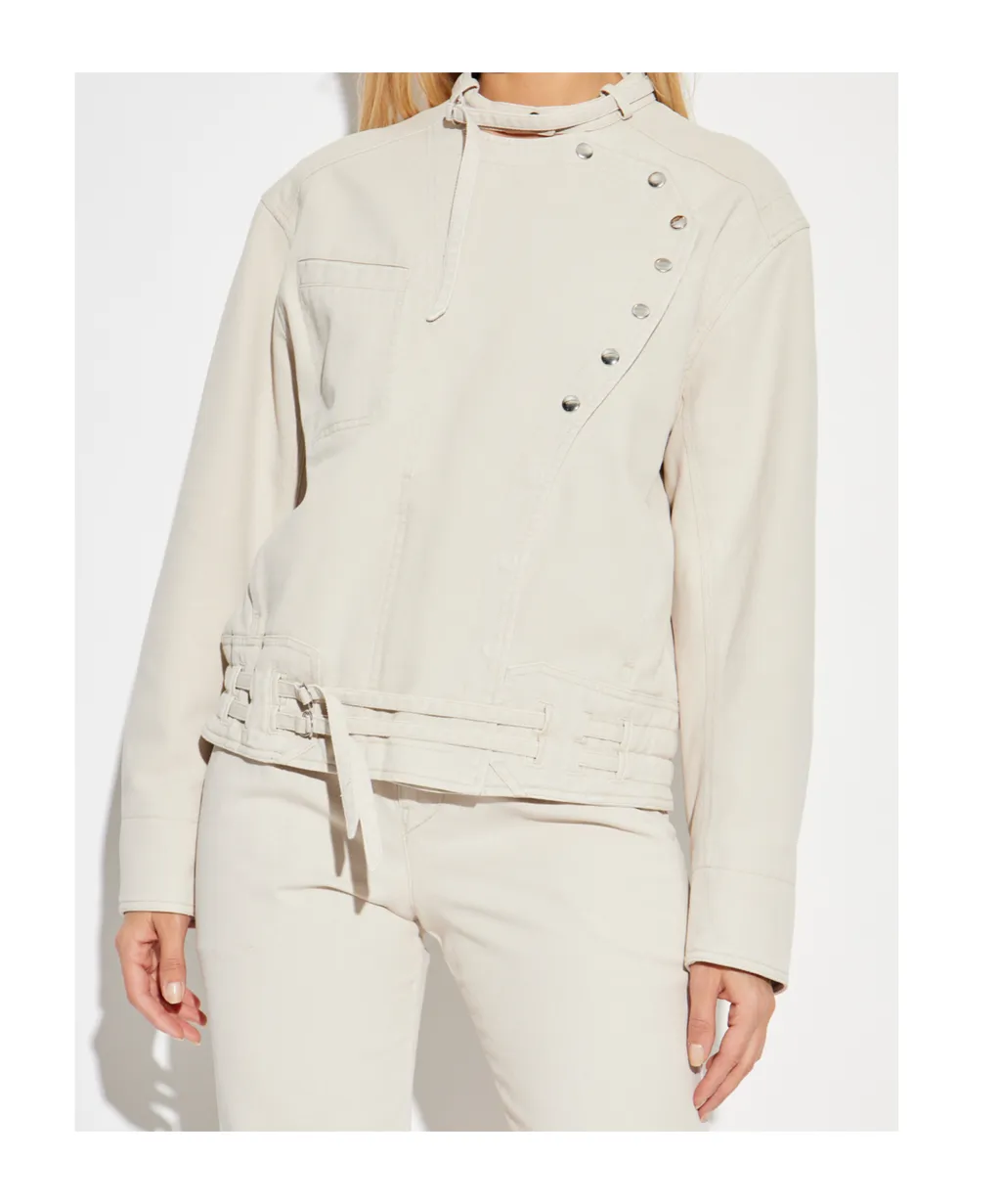 Timea Long Sleeve Belted Jacket