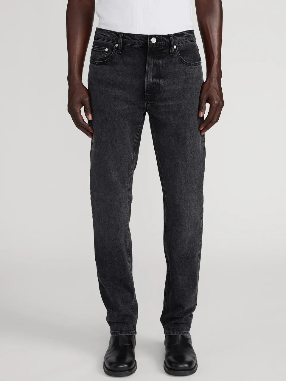 Mid-Rise Straight-Leg Jeans