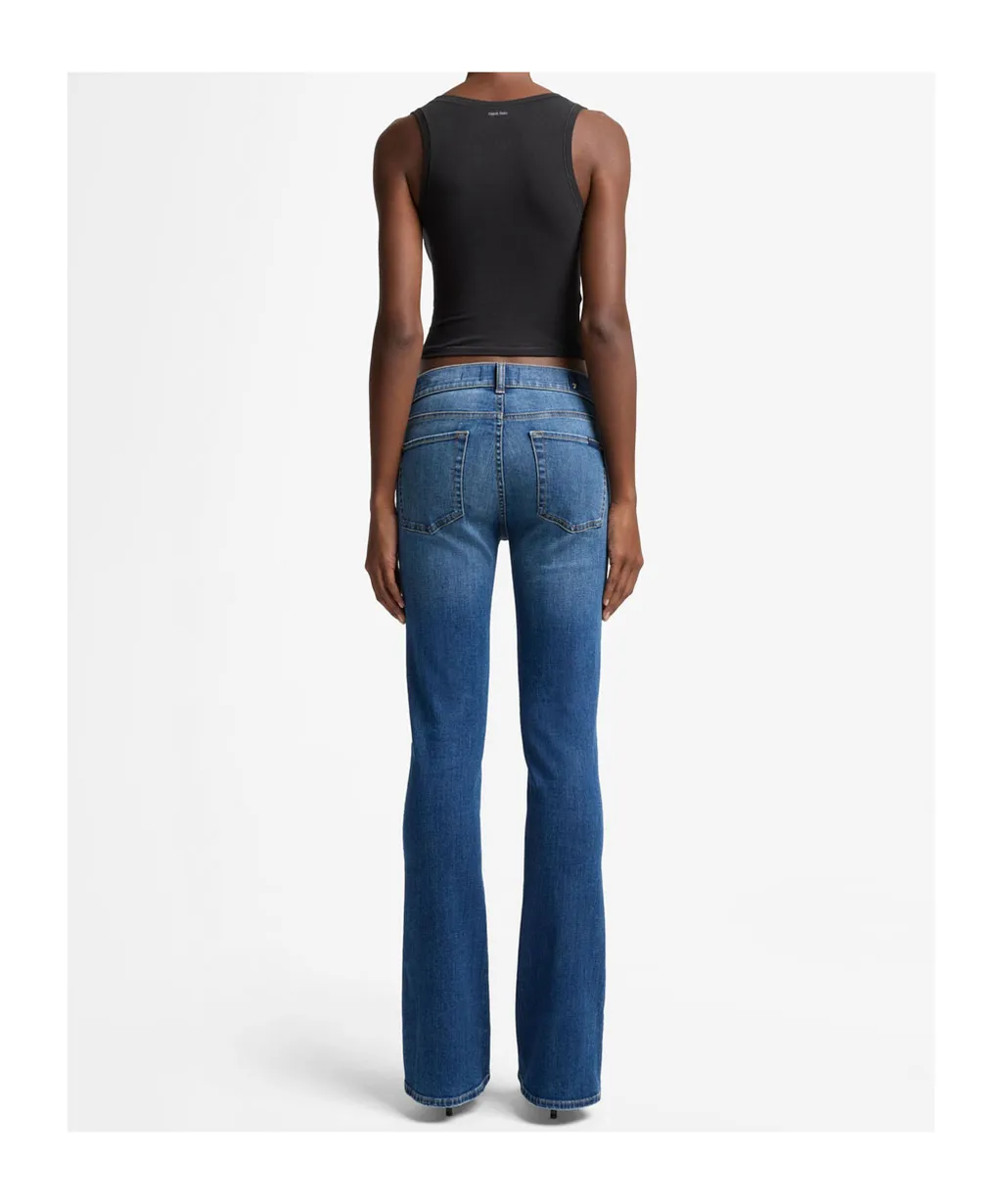 Midriff-Hugging Flared Jeans