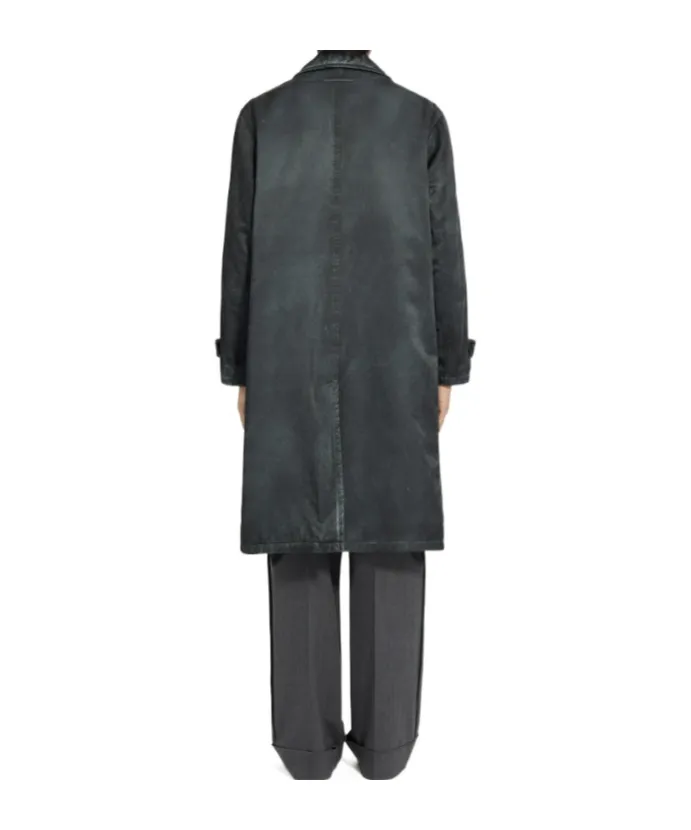 Waxed Single-Breasted Coat
