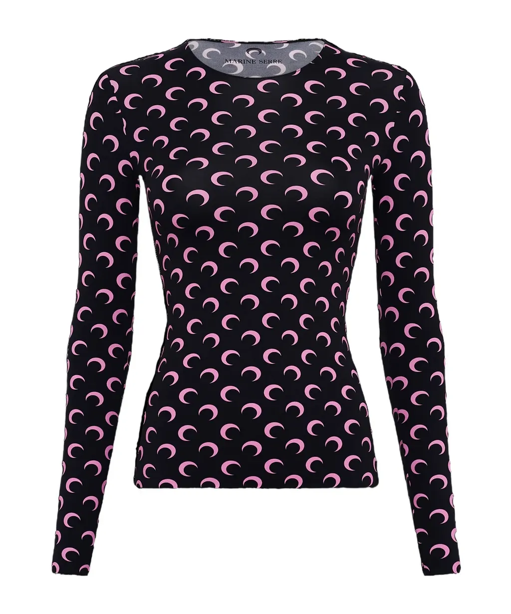 Round-Neck Long-Sleeved T-Shirt