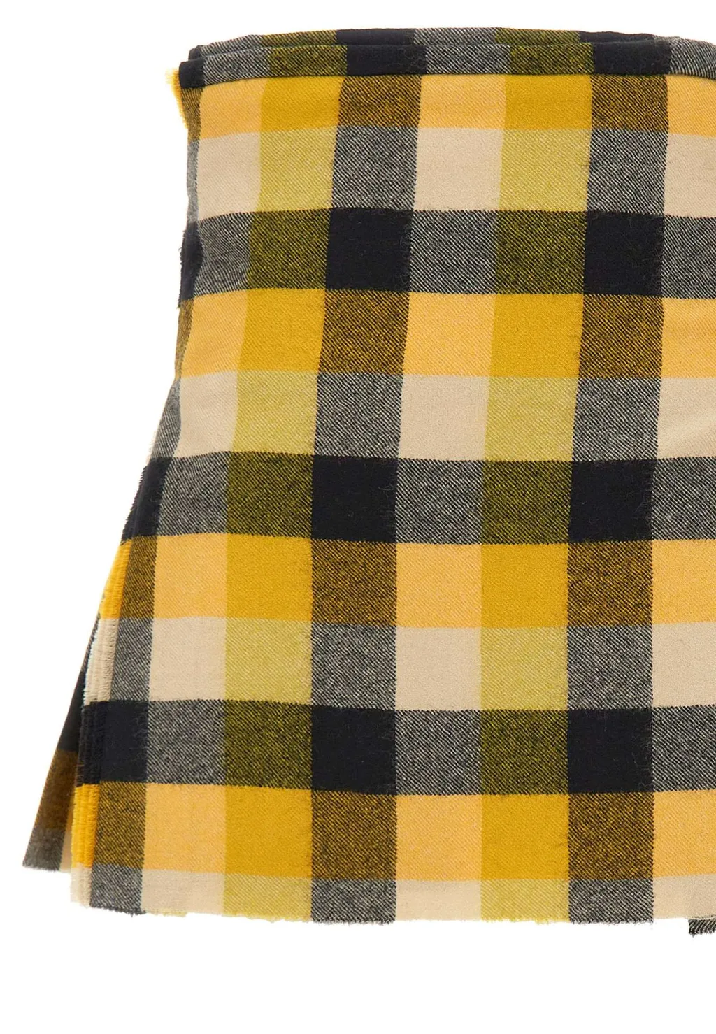 Checked Pleated Skirt
