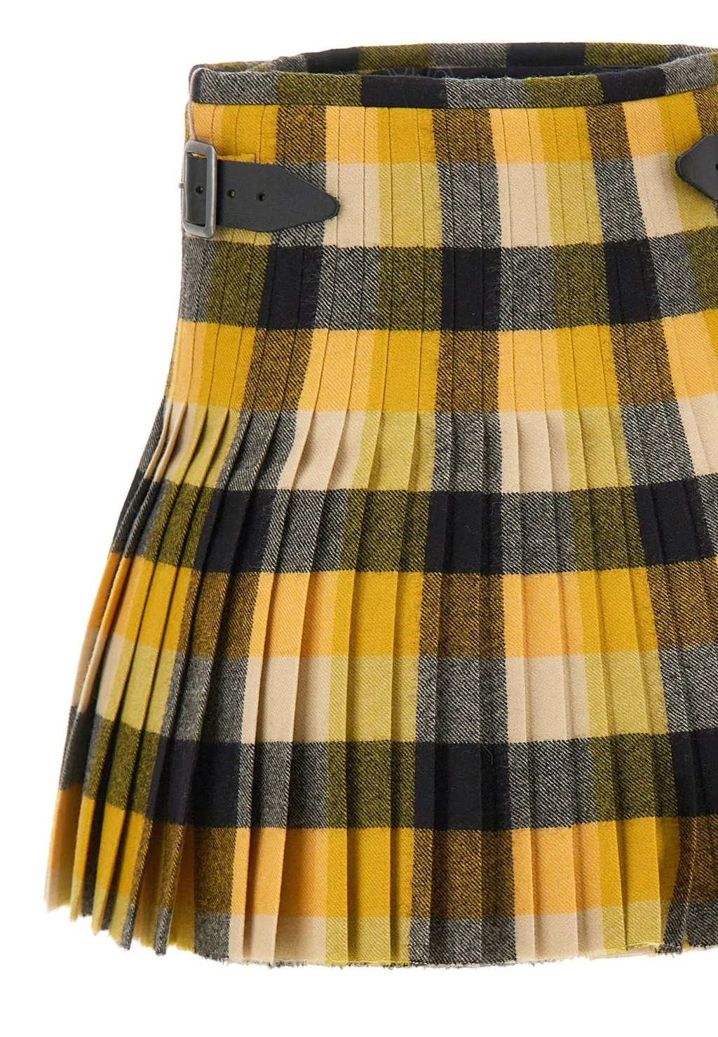 Checked Pleated Skirt