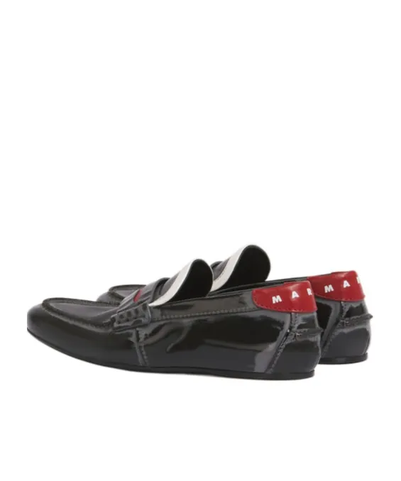 Logo Tab Leather Moccasins