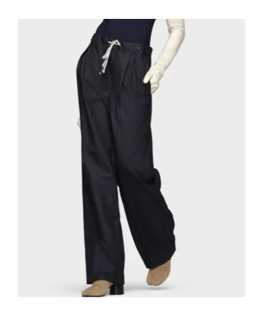 Pinstripe Drawstring Trousers