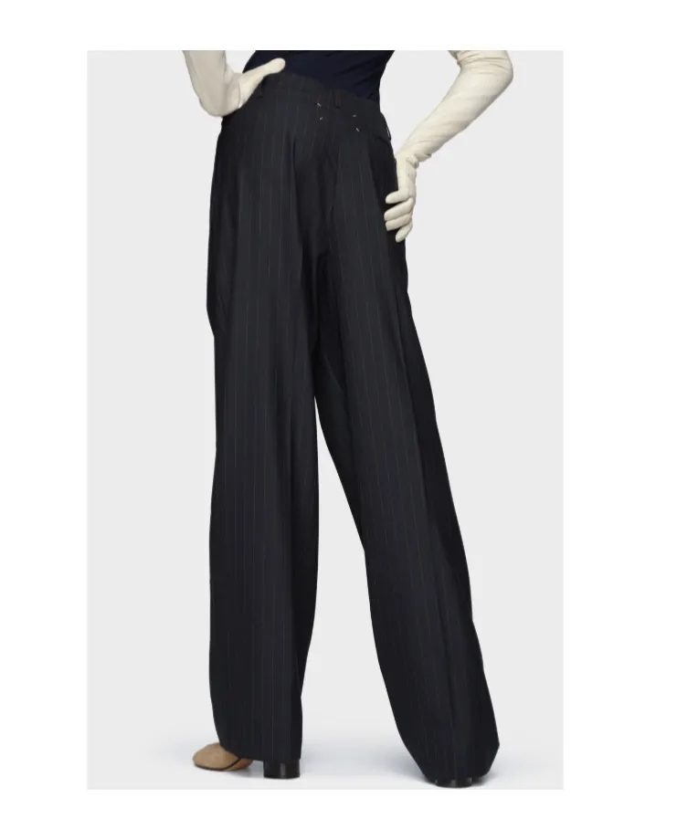 Pinstripe Drawstring Trousers