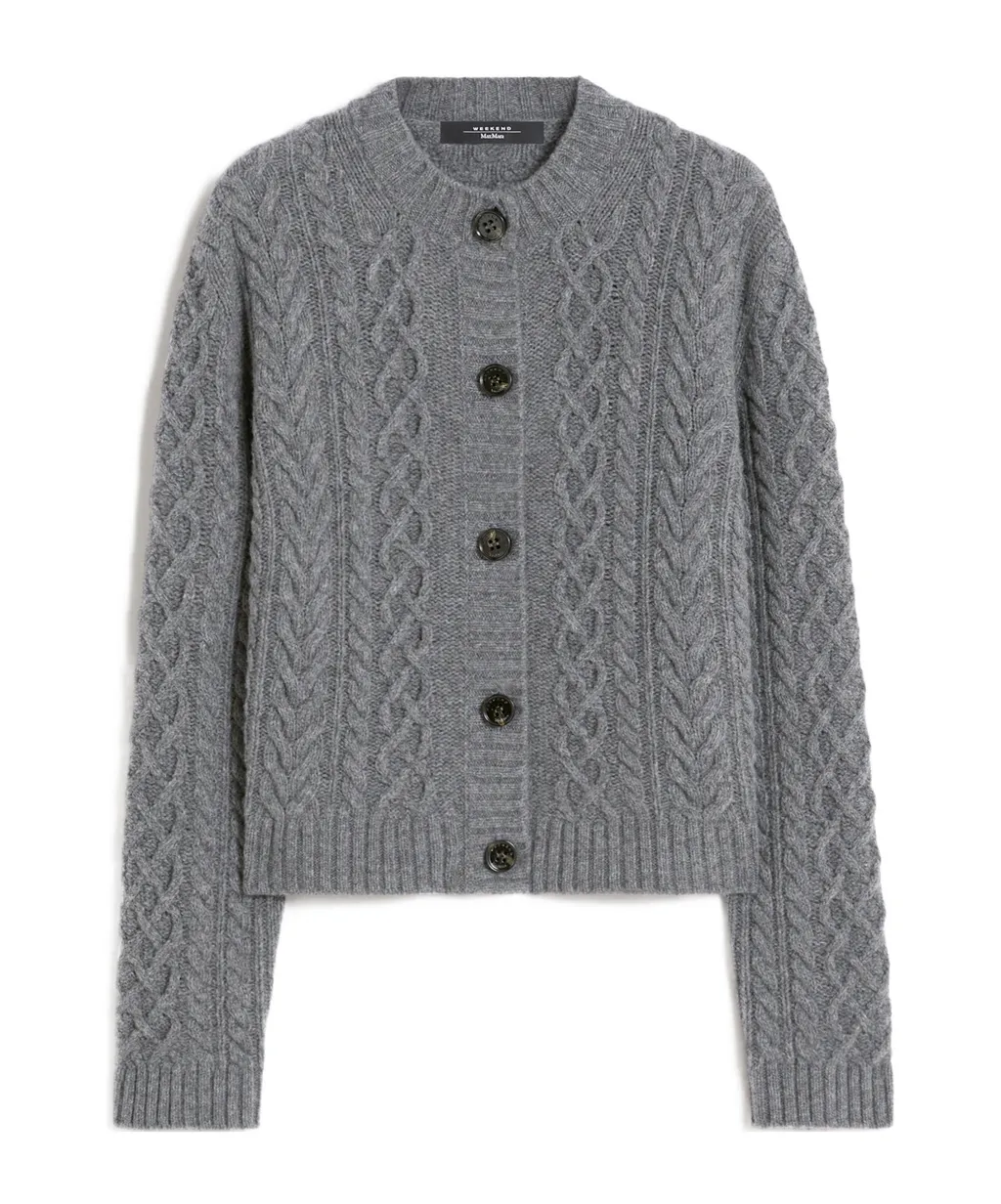 Long-Sleeved Wool Cardigan