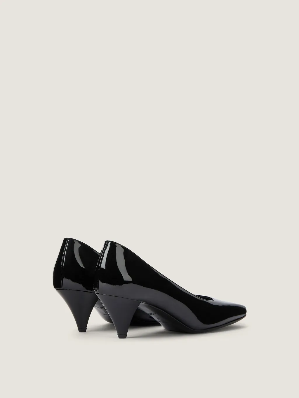 Sliced Square Pumps In Patent Leather