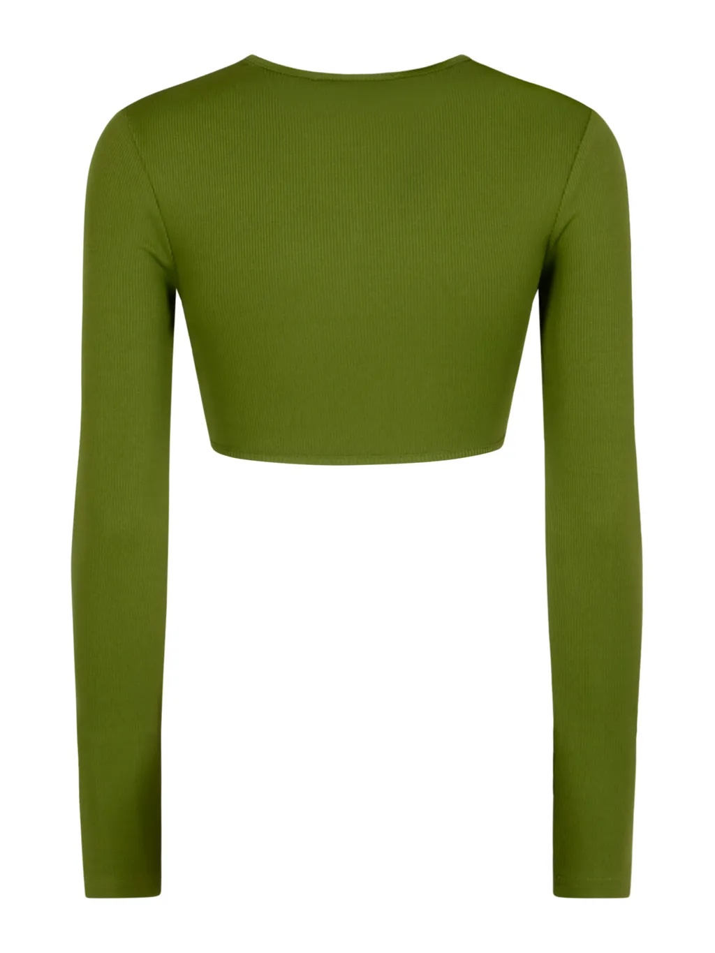 Gathered-Effect Ribbed Crop Top