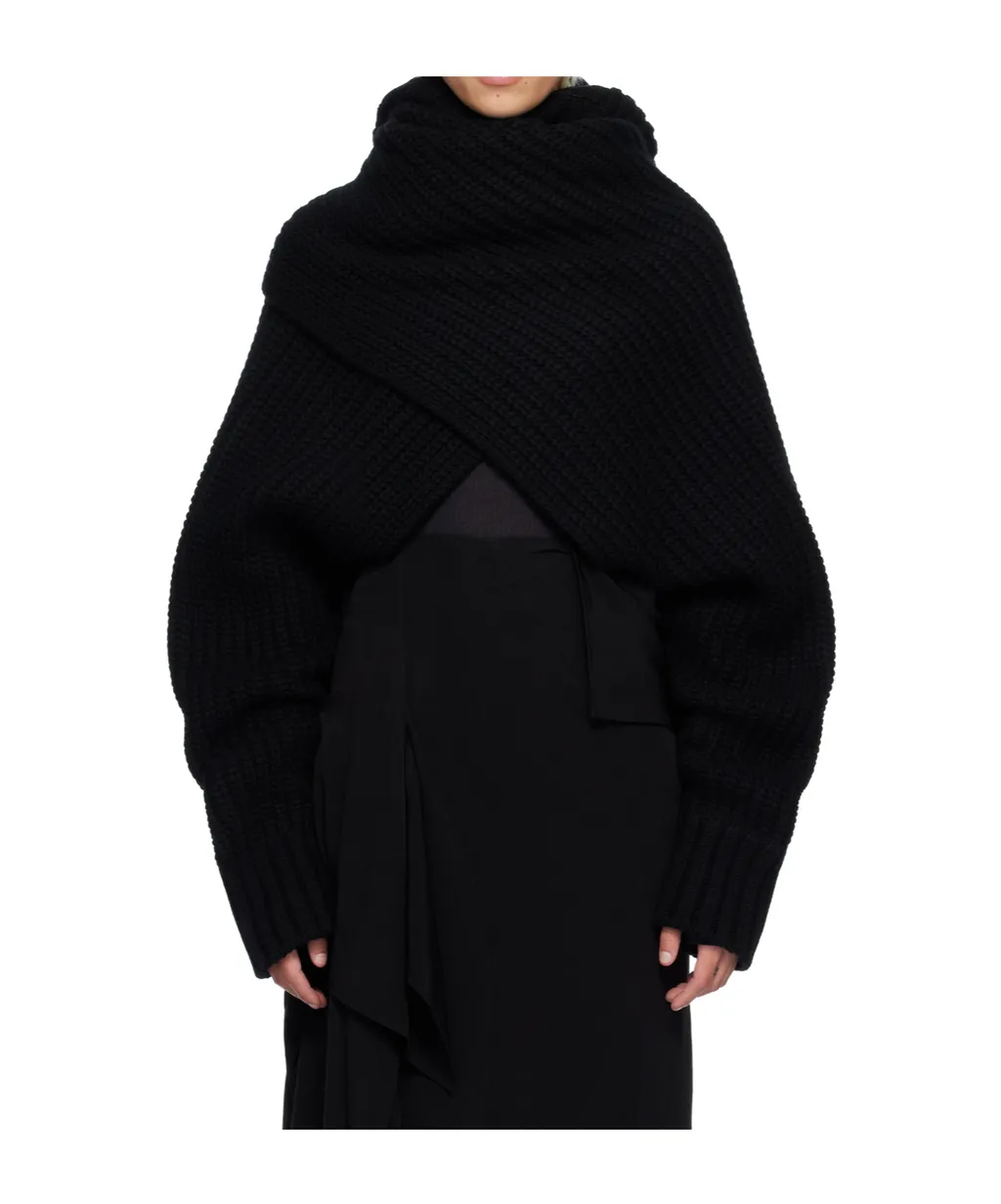 Wool Knit Turtleneck Pullover