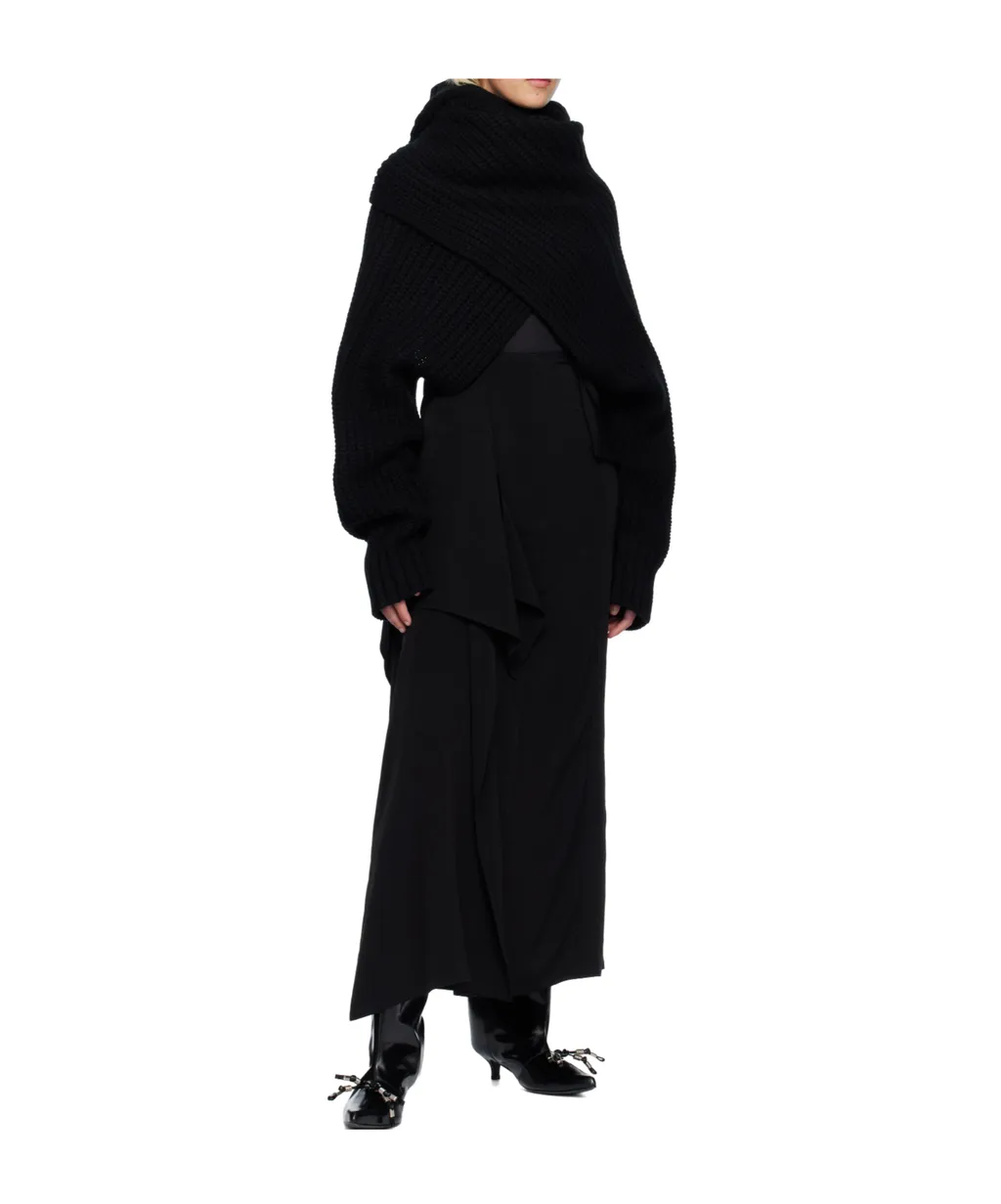 Wool Knit Turtleneck Pullover