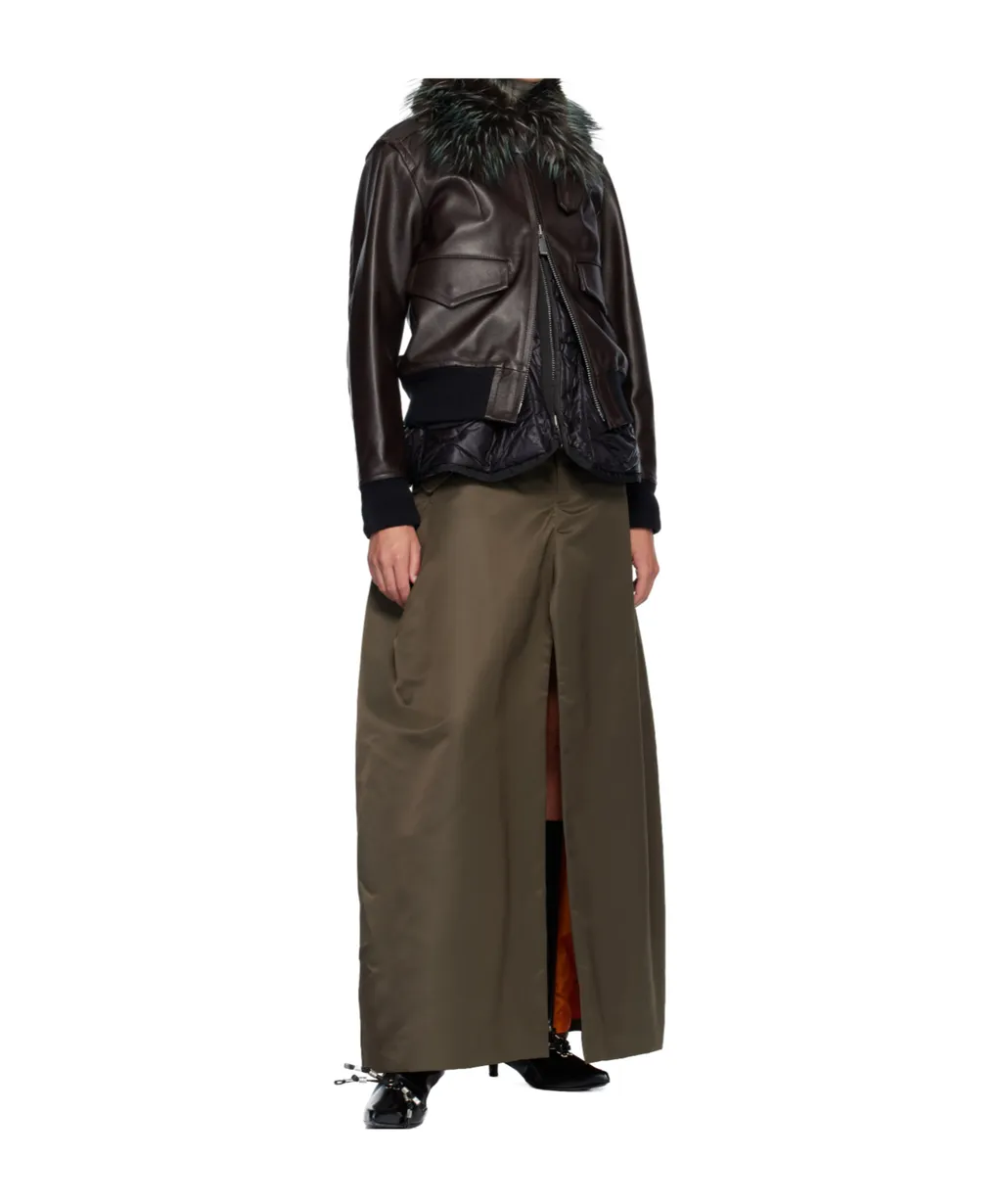 Nylon Twill Skirt