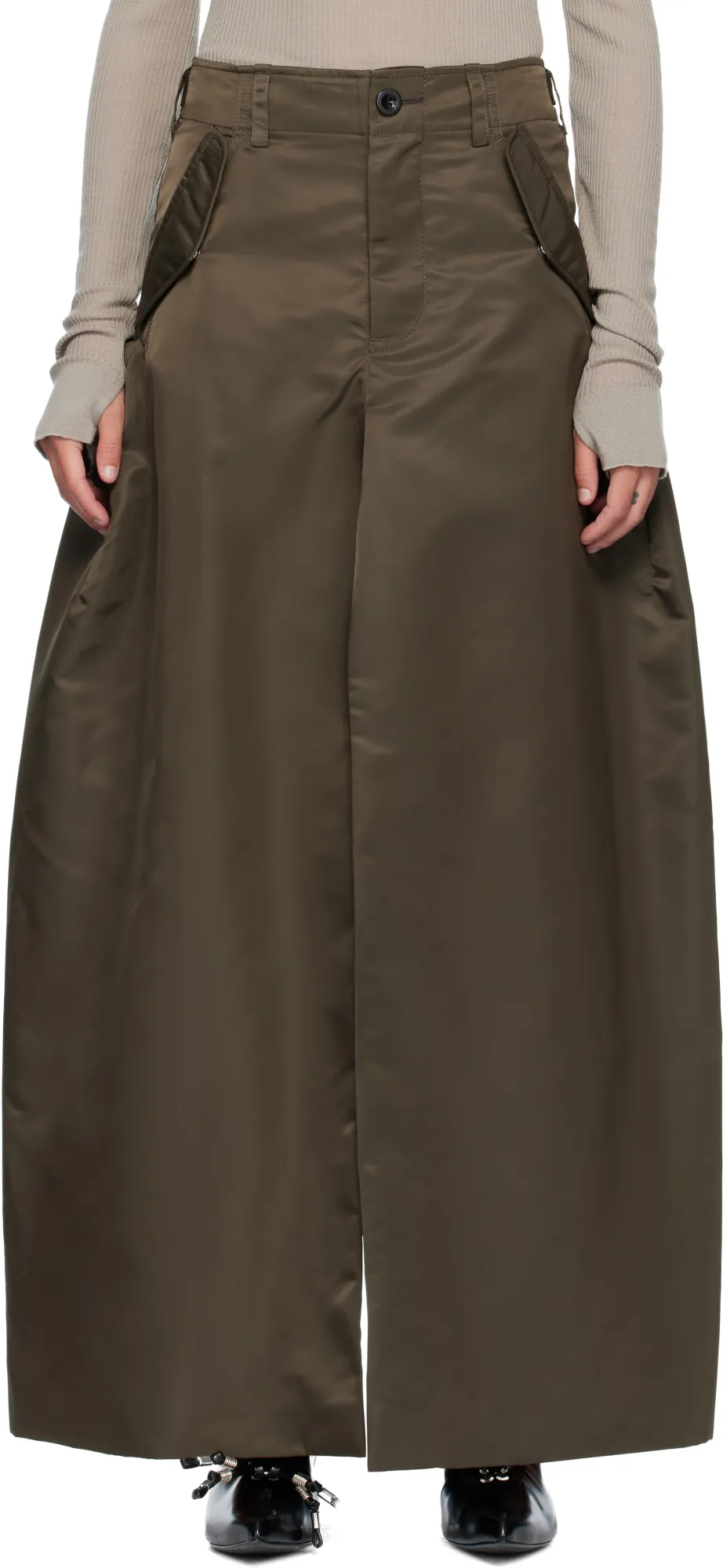Nylon Twill Skirt