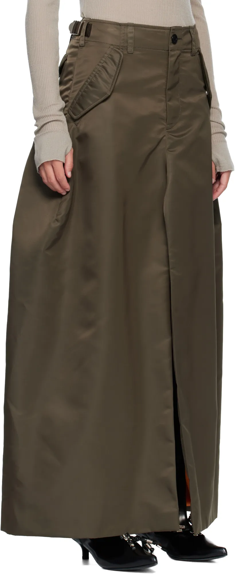 Nylon Twill Skirt