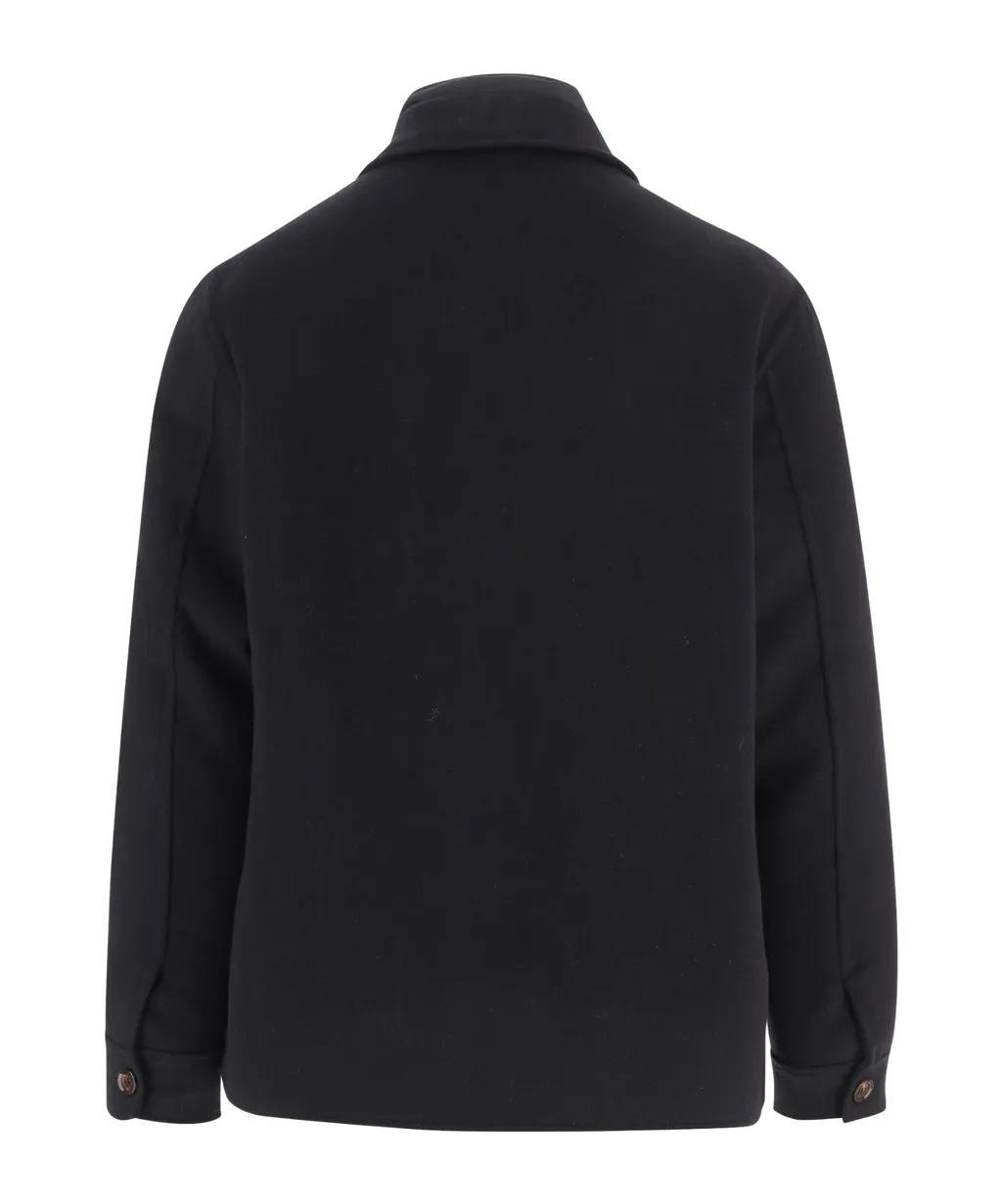 Wool-Cashmere Buttoned Jacket
