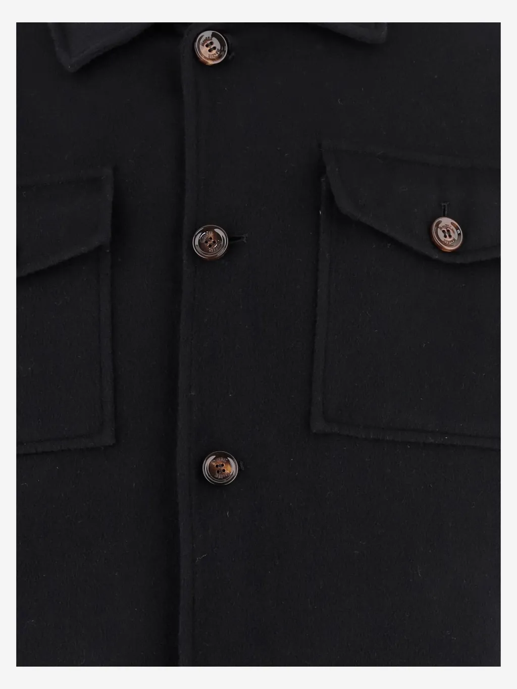 Wool-Cashmere Buttoned Jacket
