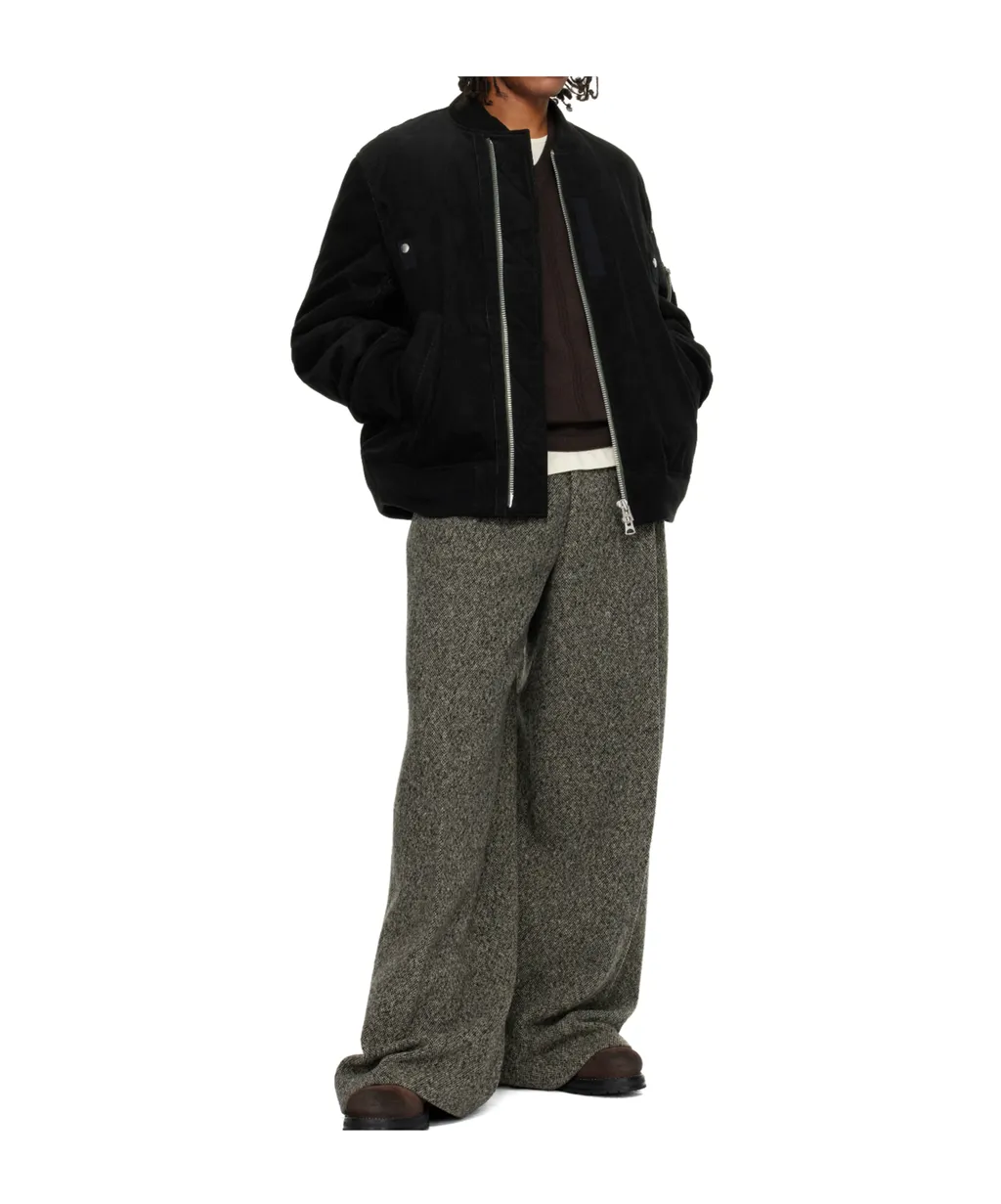 Corduroy Drawstring Bomber Jacket