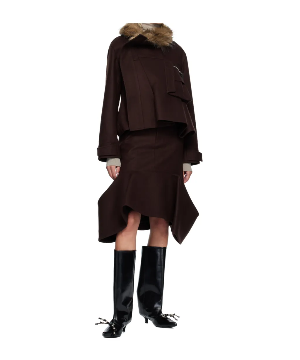 Wool Midi Skirt