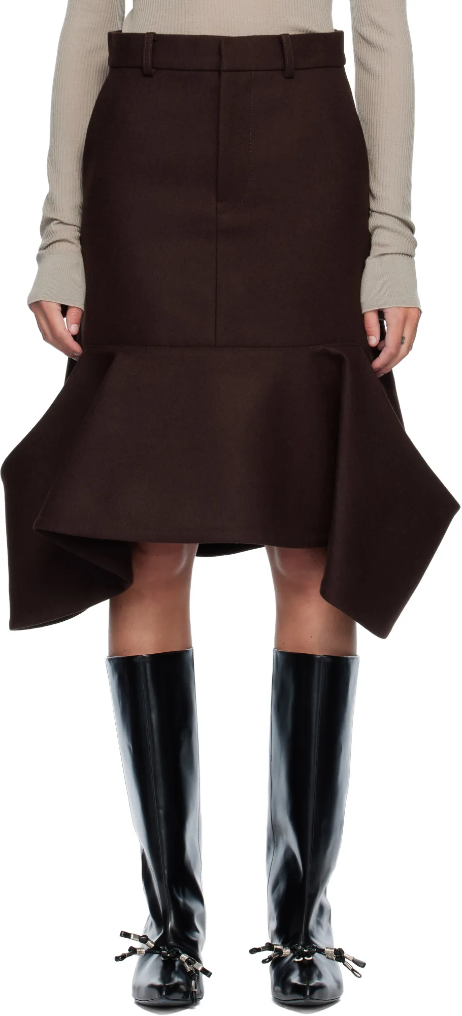 Wool Midi Skirt
