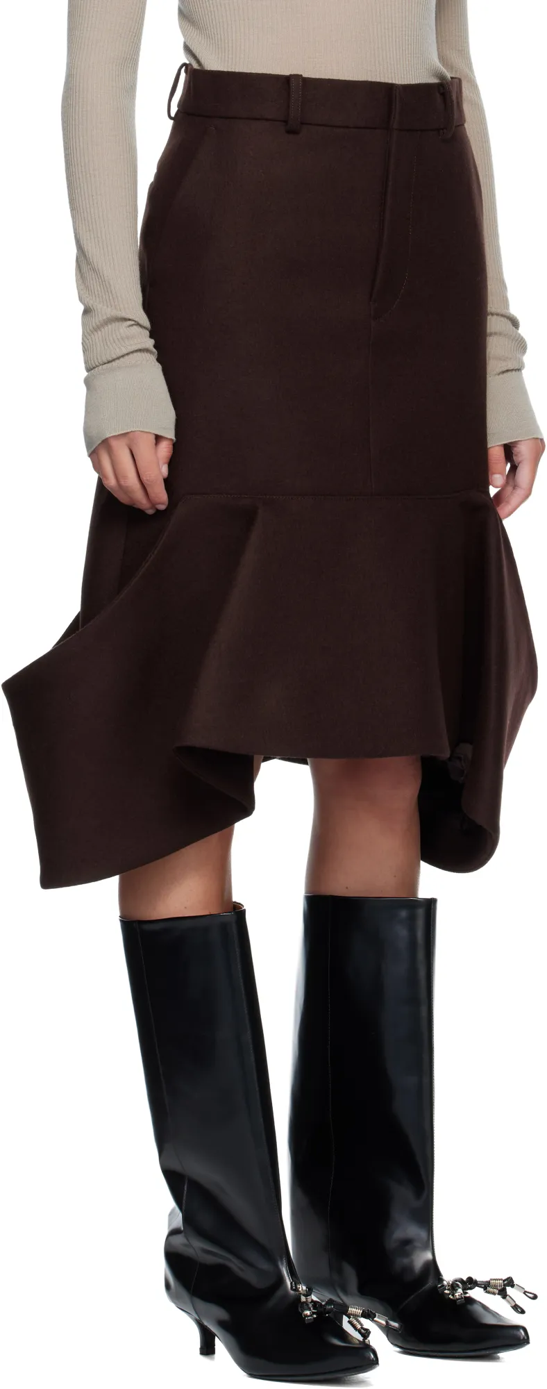 Wool Midi Skirt